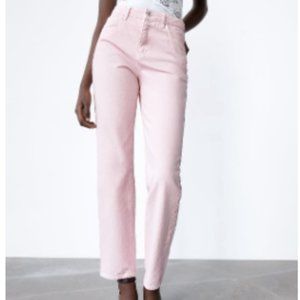 NWOT Zara Super High Rise Straight Leg Jeans